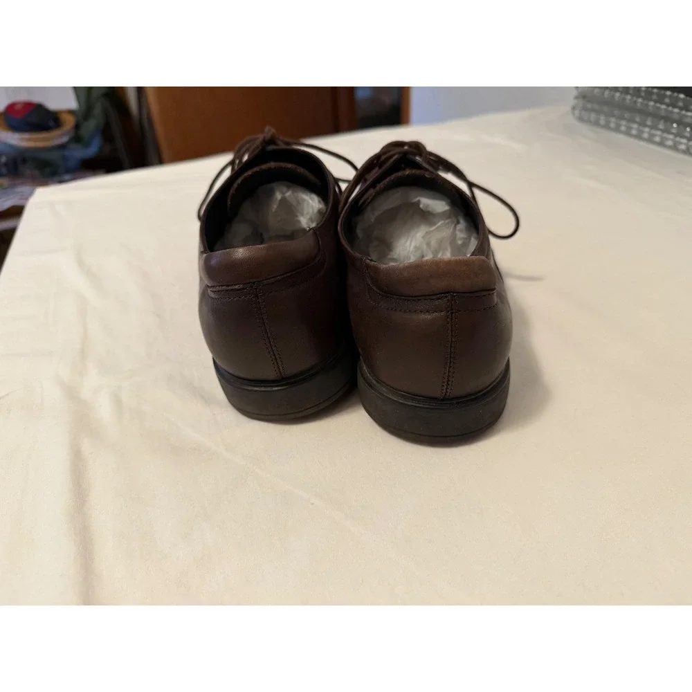 Kenneth Cole New York Pyra-Mid Mens 10.5 Dark Brown Leather Bicycle Toe Oxfords
